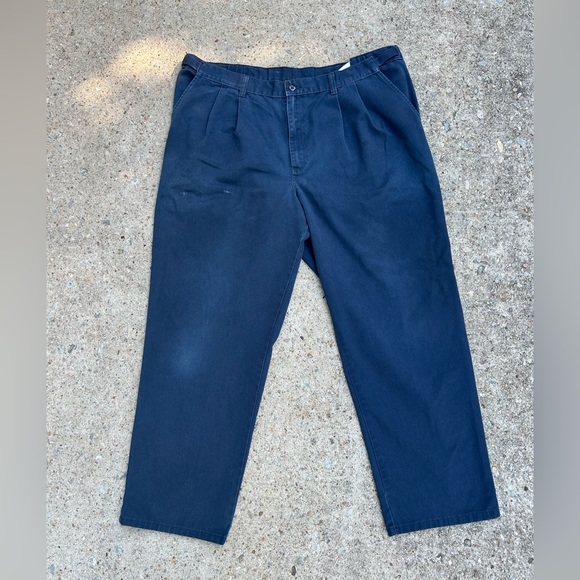 Vintage Y2K 2007 Baggy Dickies Straight leg Blue Skater Pants Faded Distressed - Picture 1 of 16